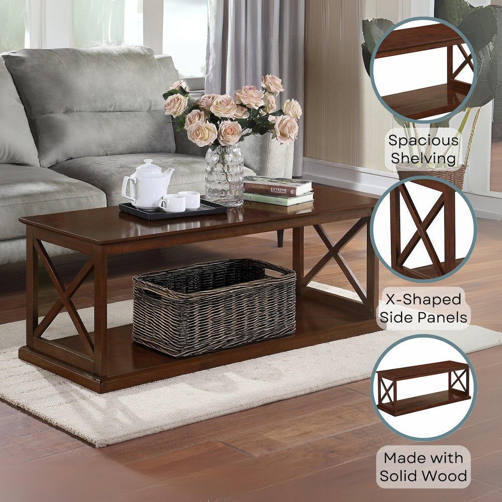 Coventry Coffee Table with Shelf. Picture 4