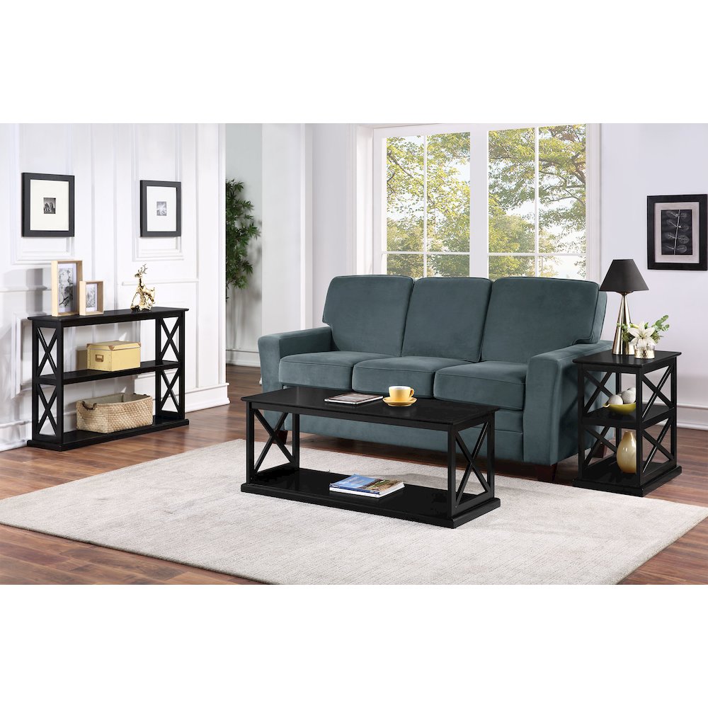 Coventry Chairside End Table with Shelves. Picture 5