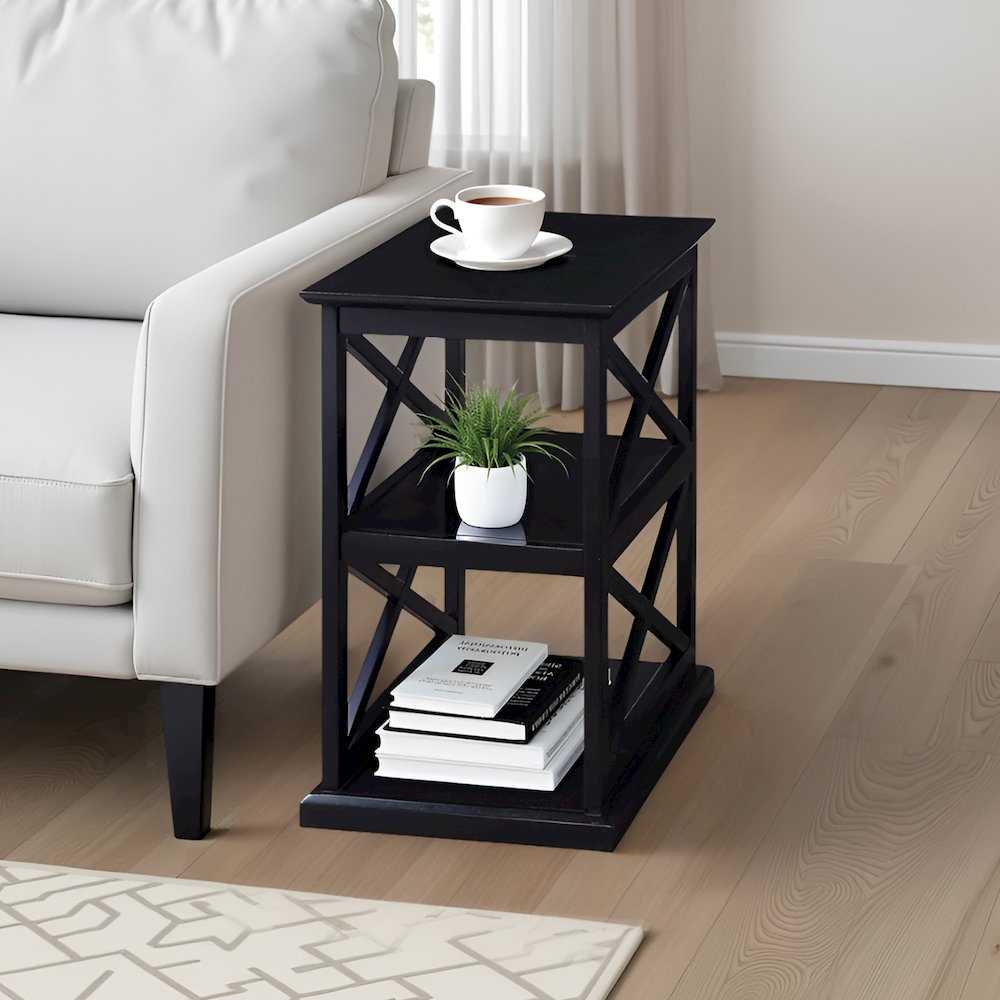 Coventry Chairside End Table with Shelves. Picture 2
