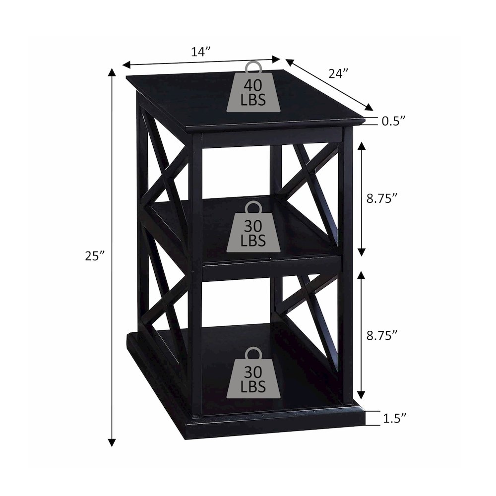 Coventry Chairside End Table with Shelves. Picture 7