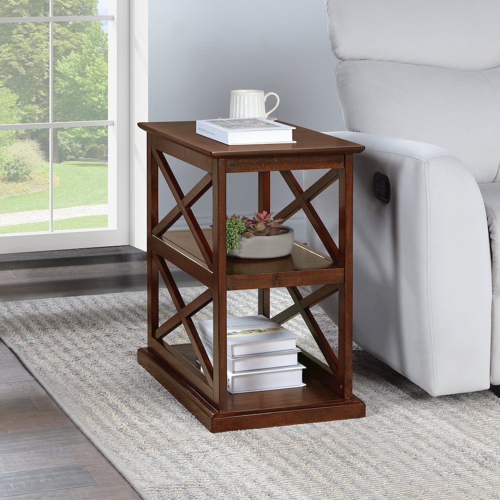 Coventry Chairside End Table with Shelves. Picture 3