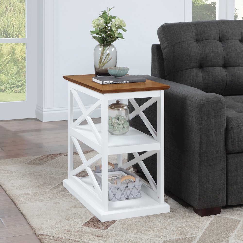 Coventry Chairside End Table with Shelves. Picture 2