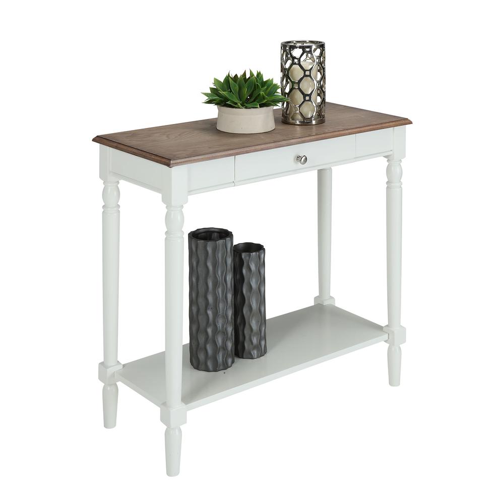 French Country Hall Table with Drawer and Shelf. Picture 3