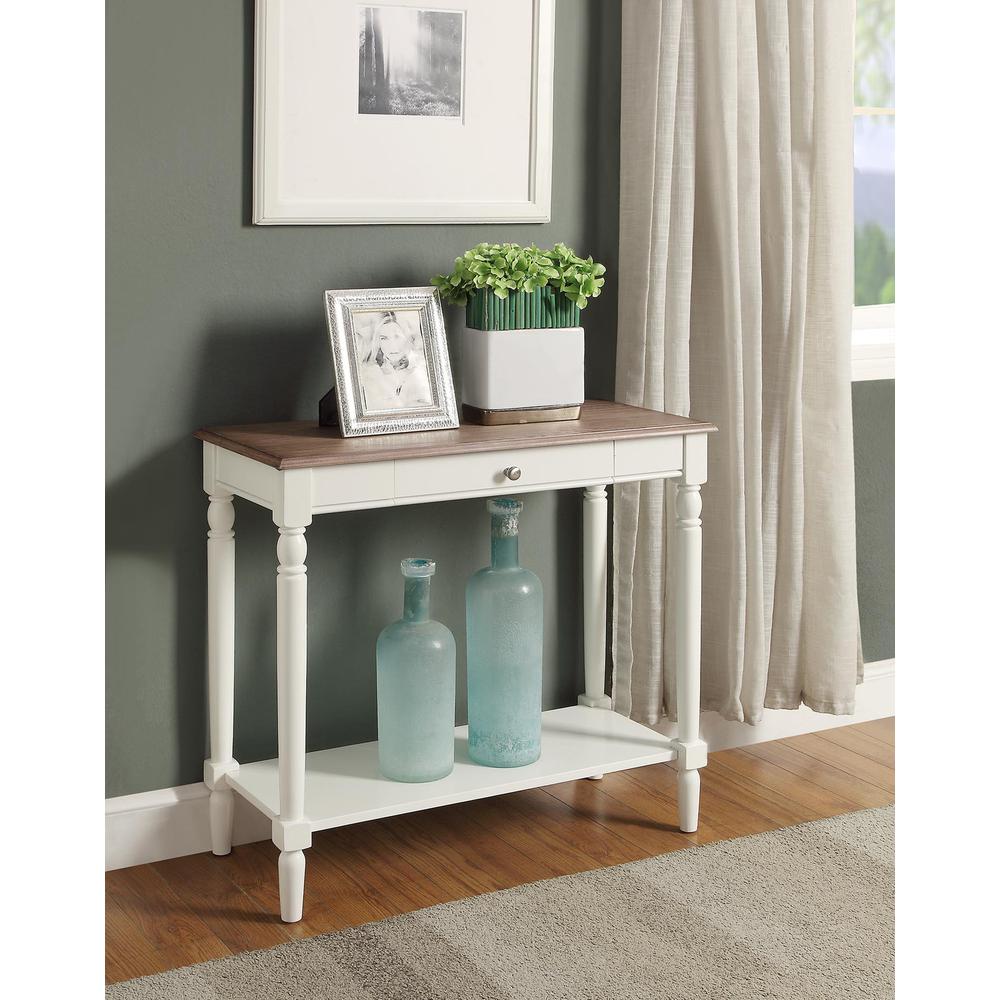 French Country Hall Table with Drawer and Shelf. Picture 2