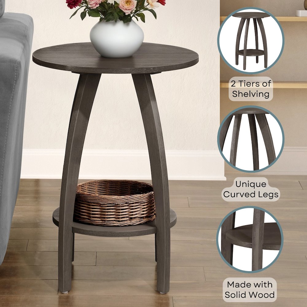 Aldrin End Table with Shelf. Picture 4