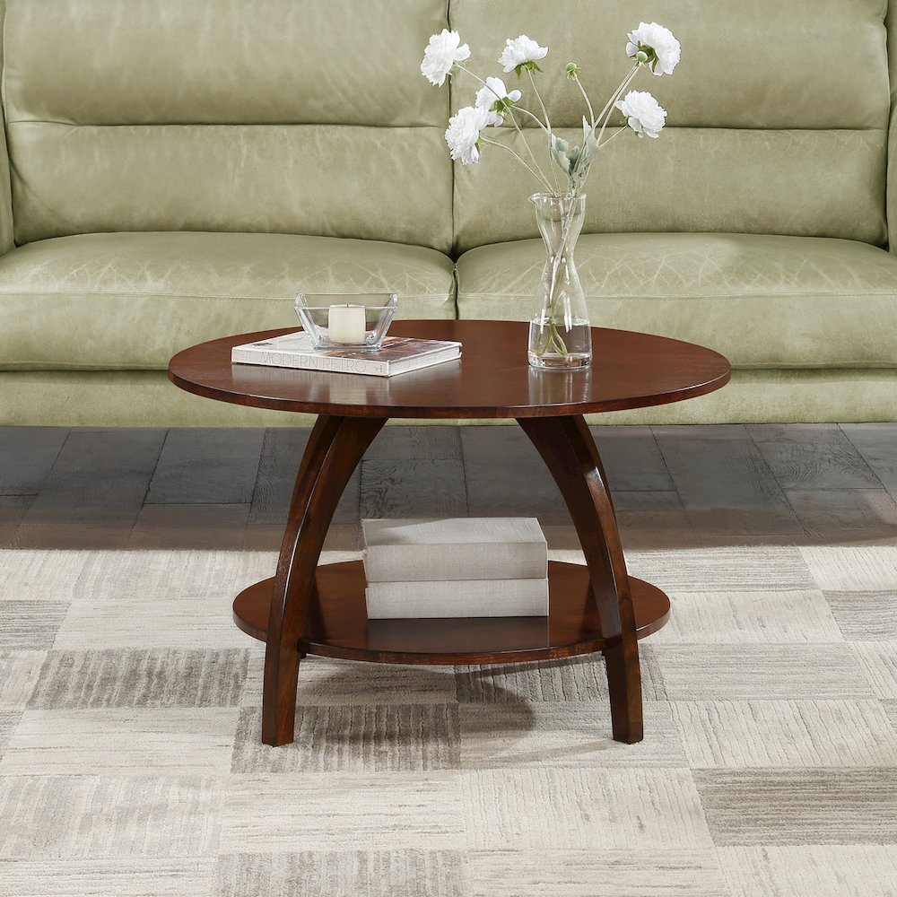 Aldrin Coffee Table with Shelf. Picture 2