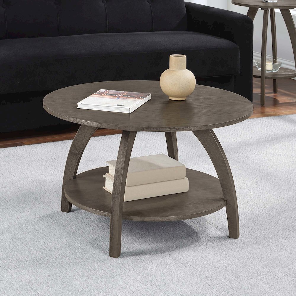 Aldrin Coffee Table with Shelf. Picture 2