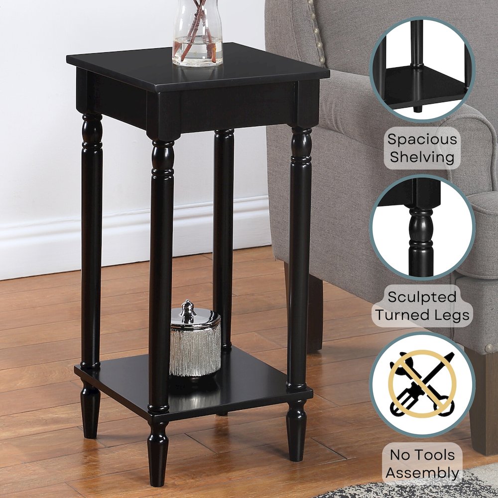 French Country Kim End Table with Shelf. Picture 4