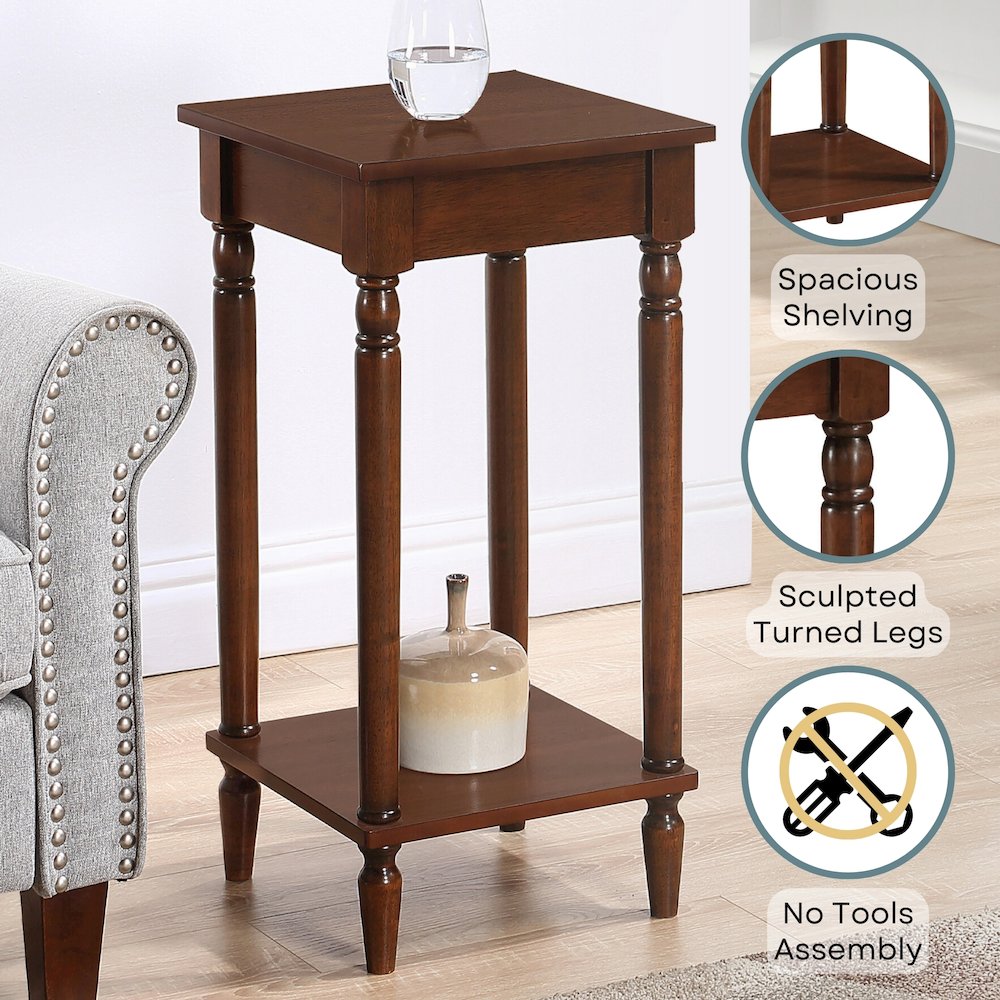 French Country Kim End Table with Shelf. Picture 4