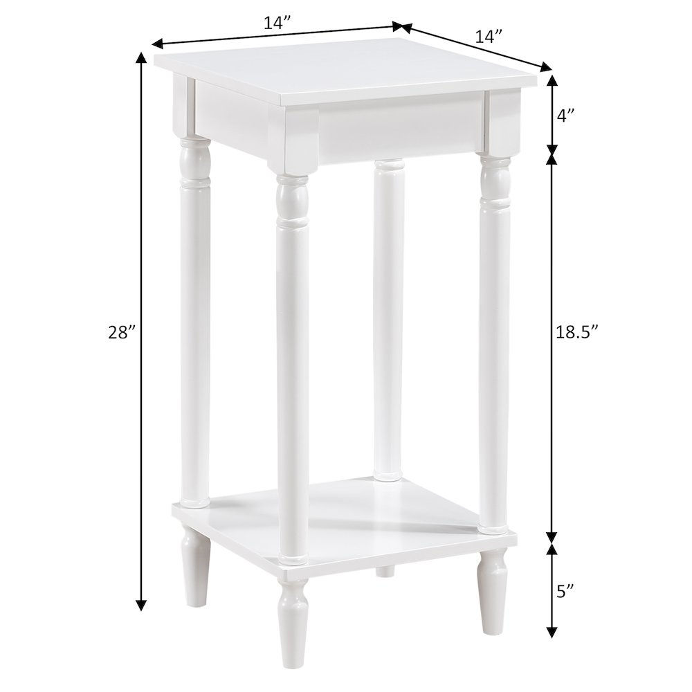 French Country Kim End Table with Shelf. Picture 5