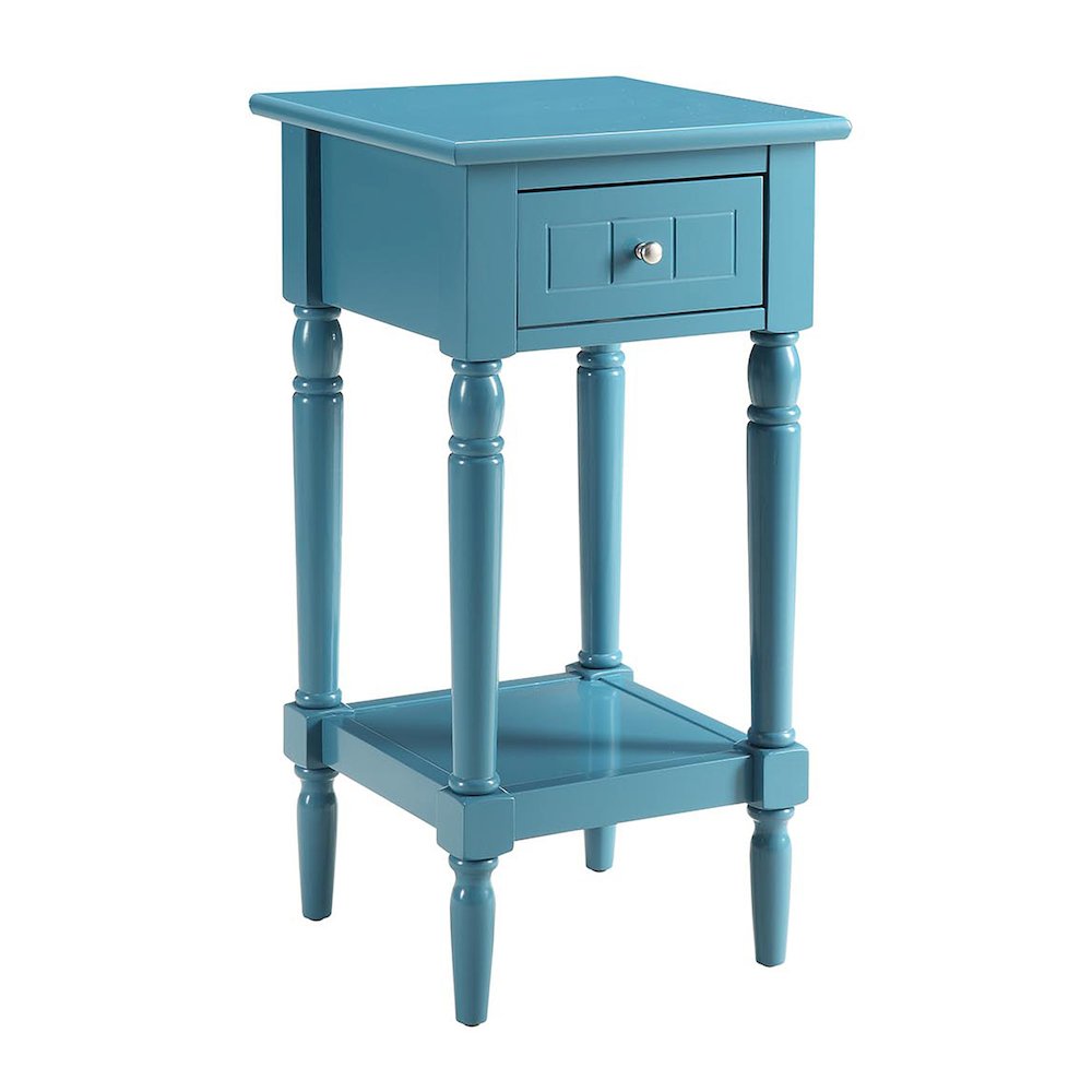 French Country Khloe 1 Drawer Accent Table with Shelf. Picture 1