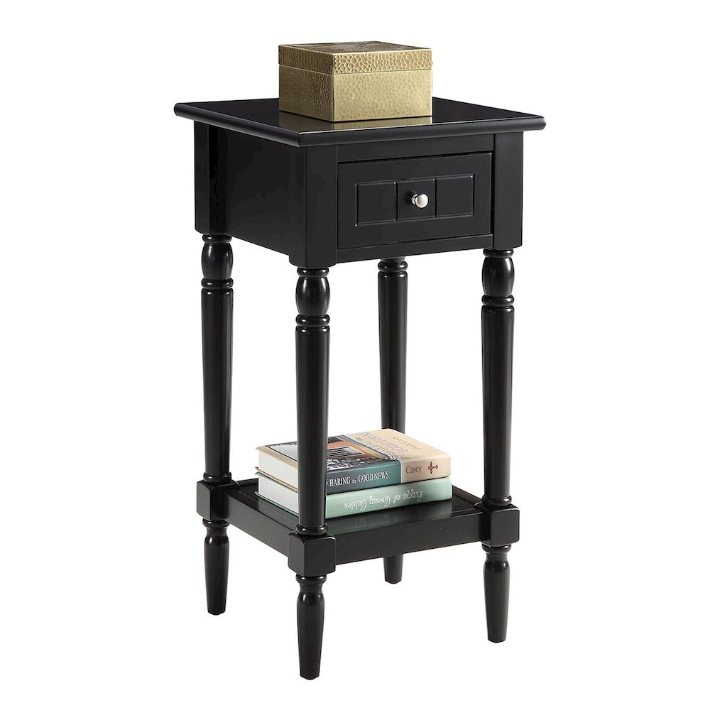 French Country Khloe 1 Drawer Accent Table with Shelf. Picture 3