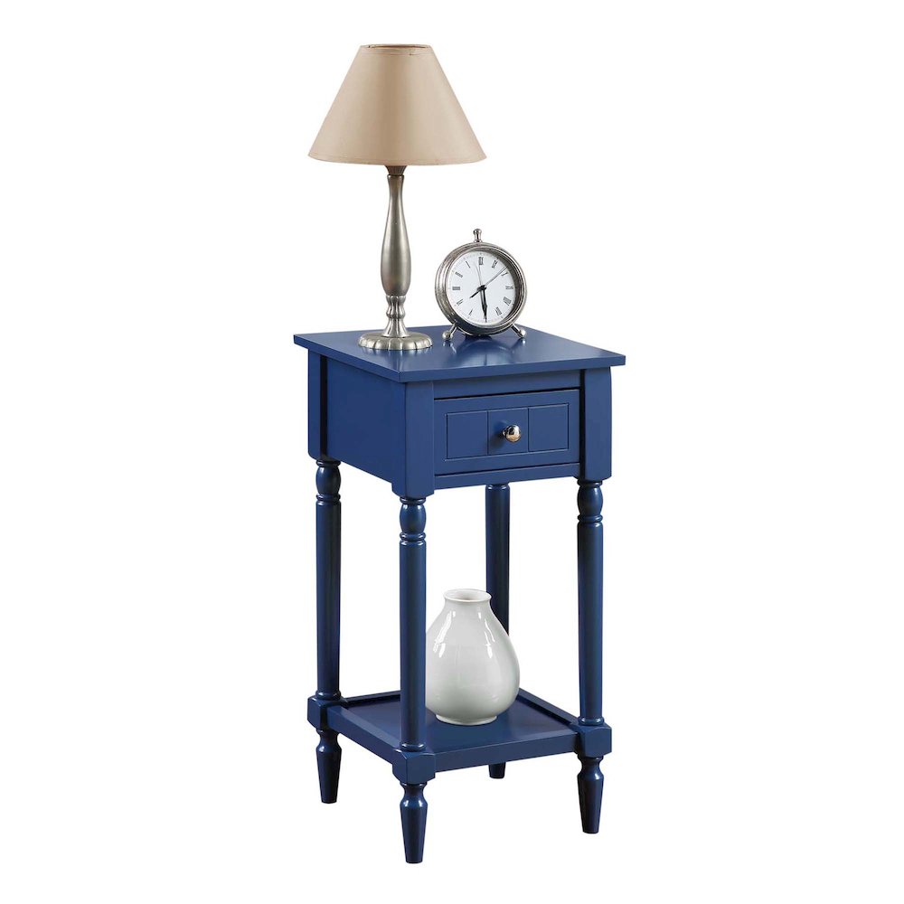 French Country Khloe 1 Drawer Accent Table with Shelf. Picture 3