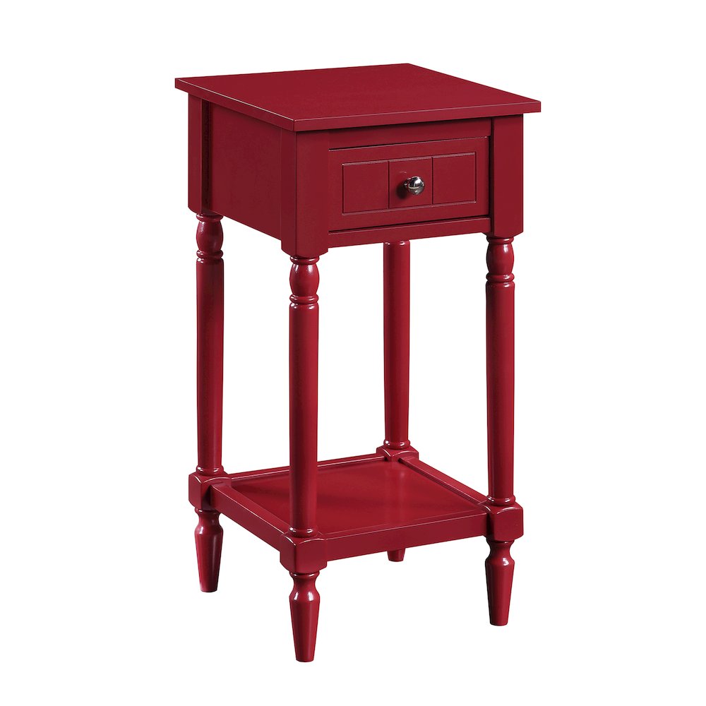 French Country Khloe 1 Drawer Accent Table with Shelf. Picture 1