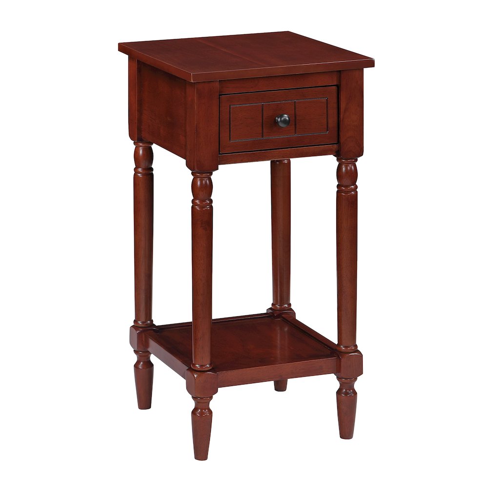 French Country Khloe 1 Drawer Accent Table with Shelf. Picture 1