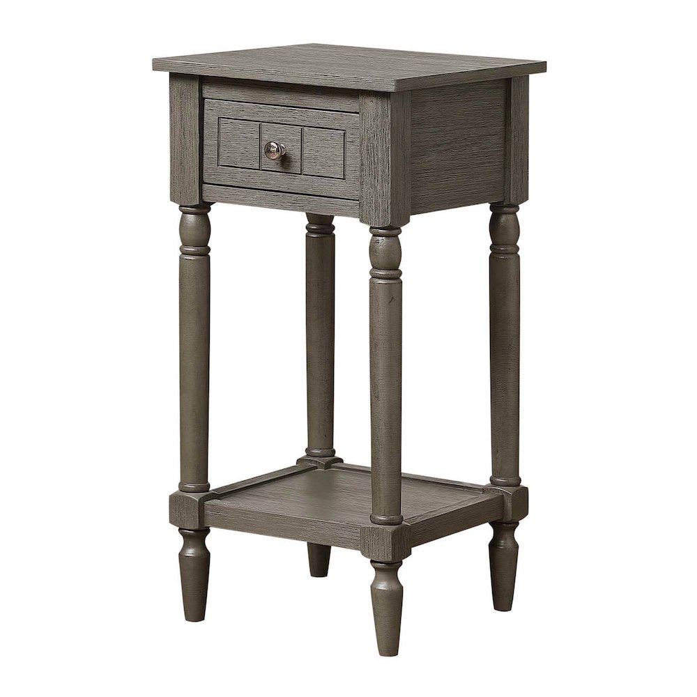 French Country Khloe 1 Drawer Accent Table with Shelf. Picture 1