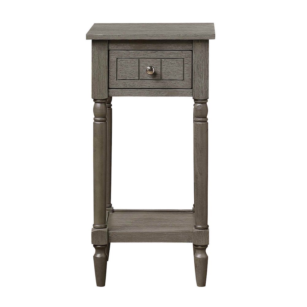 French Country Khloe 1 Drawer Accent Table with Shelf. Picture 6