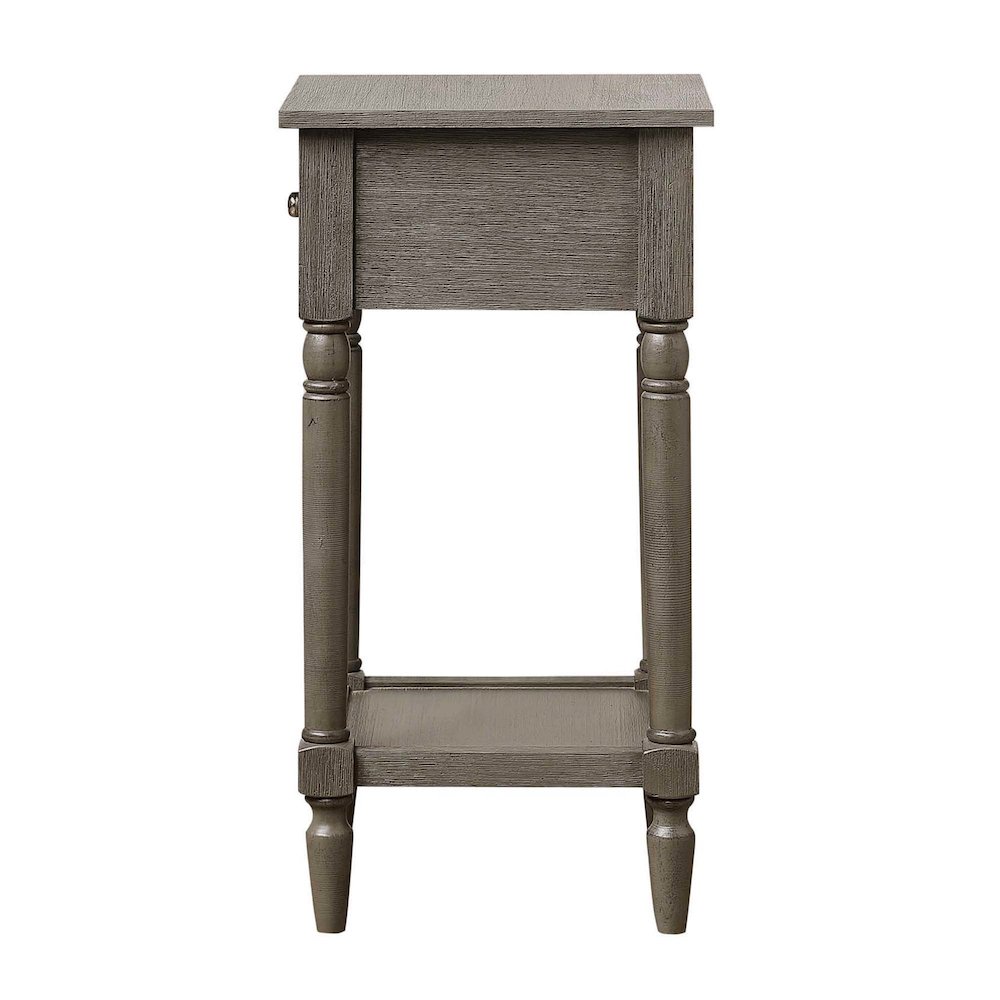 French Country Khloe 1 Drawer Accent Table with Shelf. Picture 8