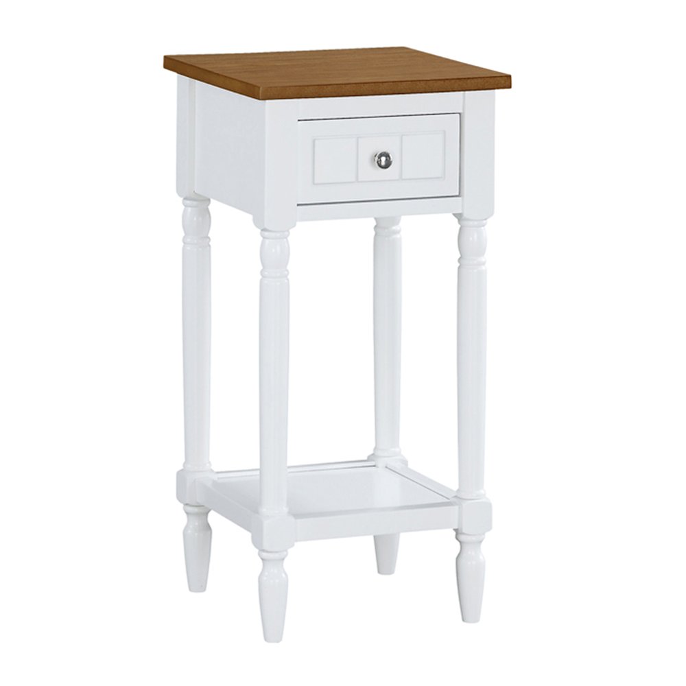 French Country Khloe 1 Drawer Accent Table with Shelf. Picture 1