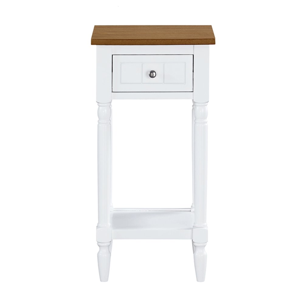 French Country Khloe 1 Drawer Accent Table with Shelf. Picture 5