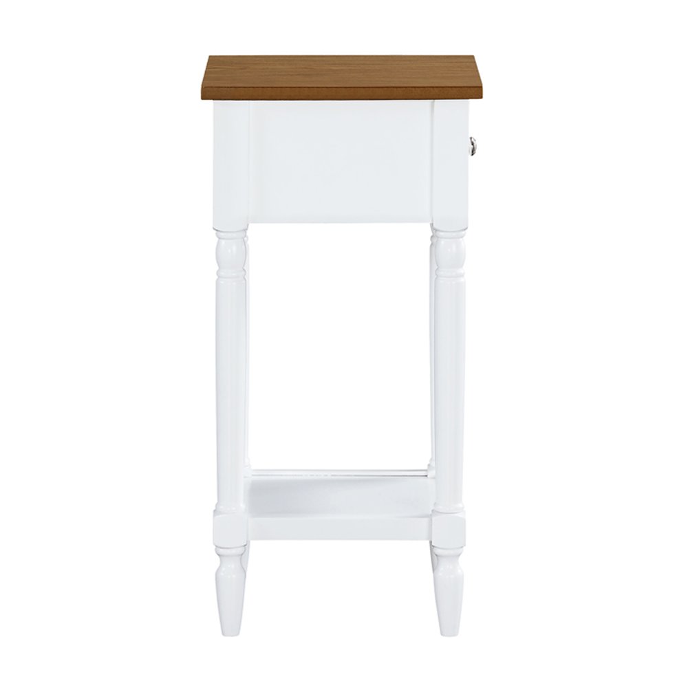 French Country Khloe 1 Drawer Accent Table with Shelf. Picture 7