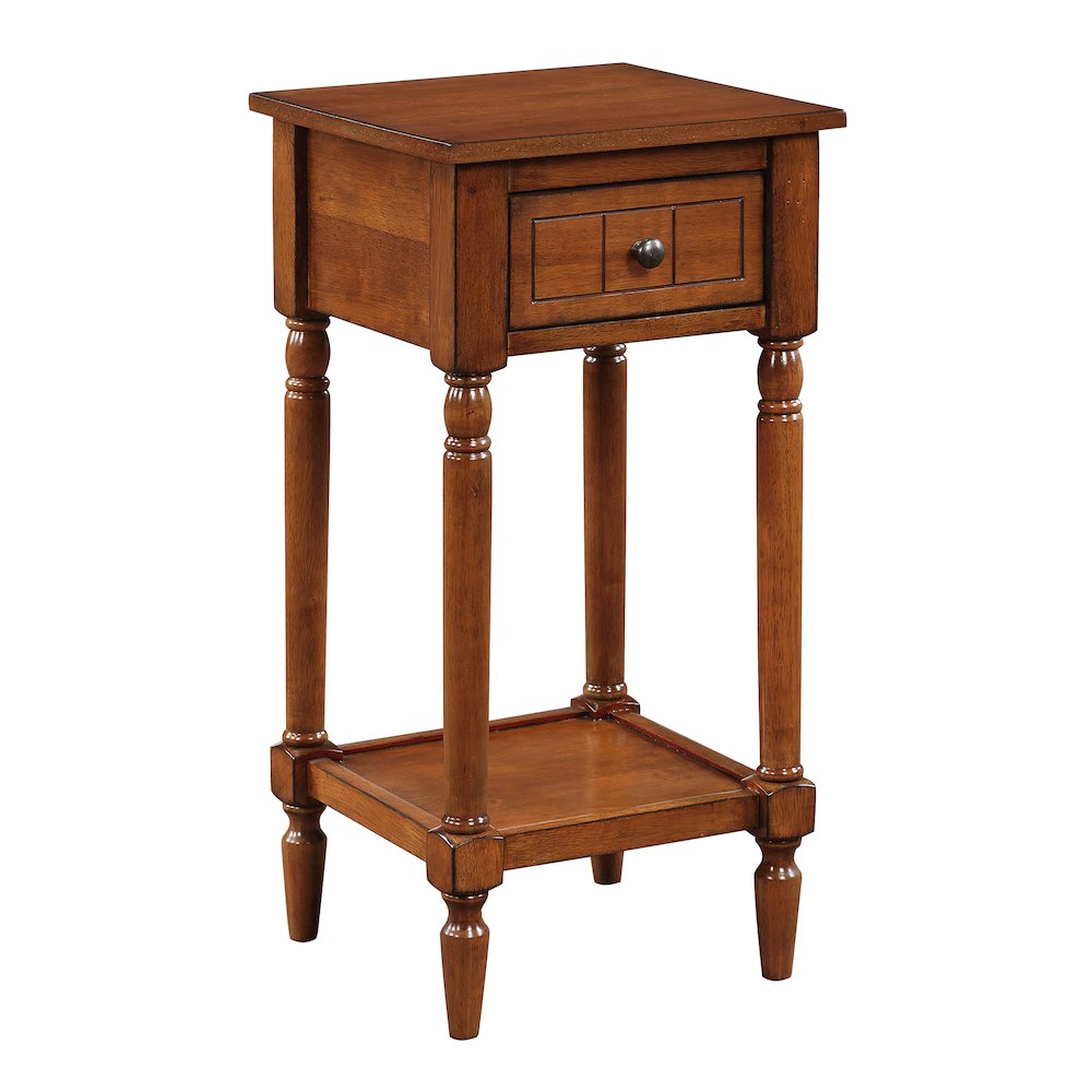 French Country Khloe 1 Drawer Accent Table with Shelf. Picture 1
