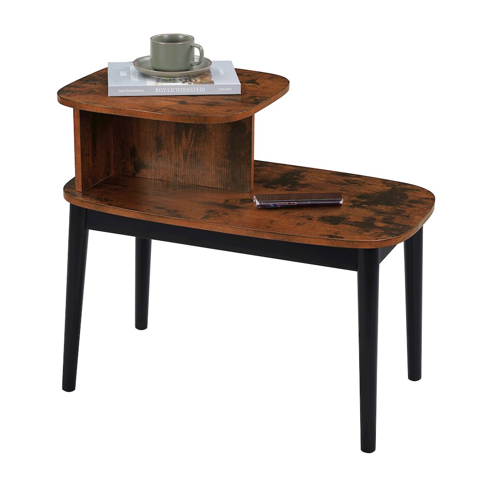 Maxwell Mid Century 2 Tier Chairside End Table. Picture 3