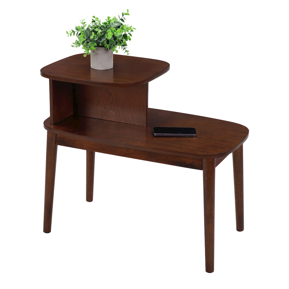 Maxwell Mid Century 2 Tier Chairside End Table. Picture 3