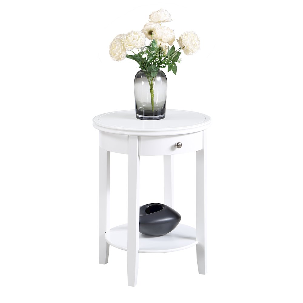 American Heritage Baldwin 1 Drawer End Table with Shelf. Picture 3