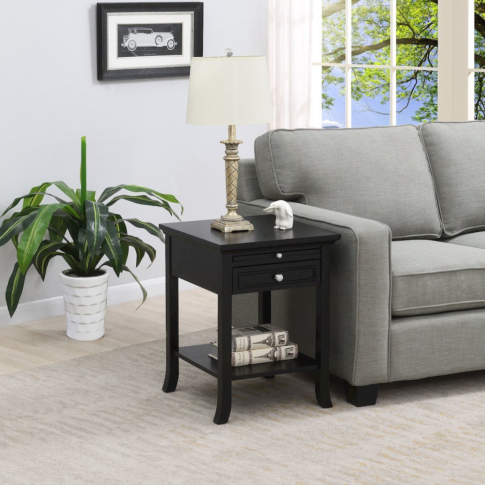 American Heritage Logan End Table with Drawer and Slide. Picture 2