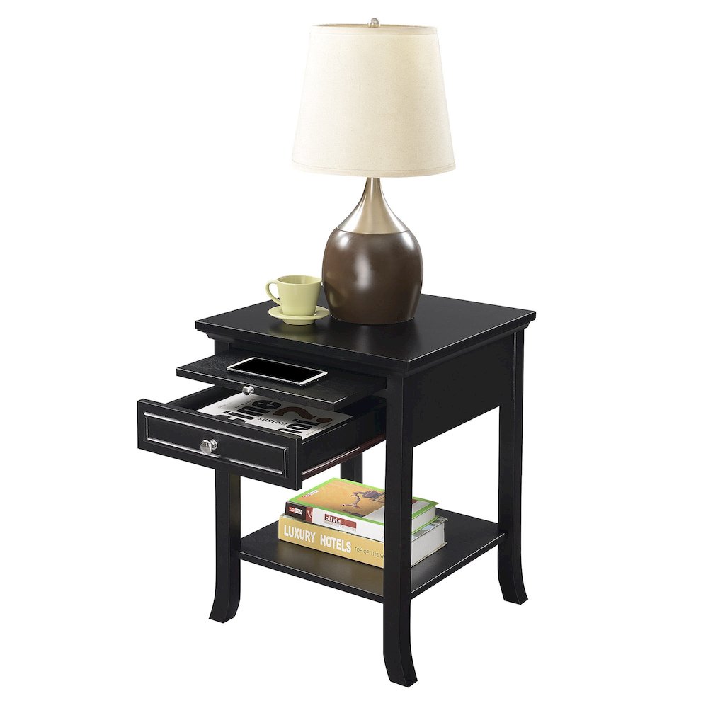 American Heritage Logan End Table with Drawer and Slide. Picture 5