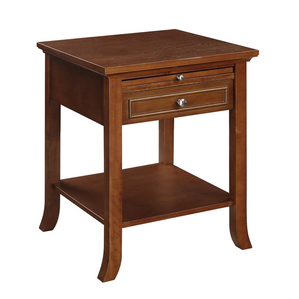 American Heritage Logan End Table with Drawer and Slide. Picture 1