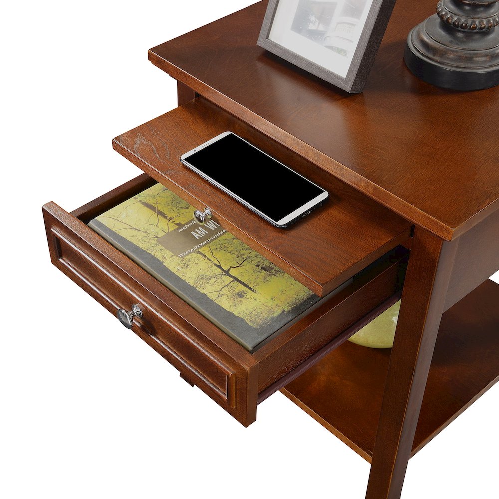 American Heritage Logan End Table with Drawer and Slide. Picture 4