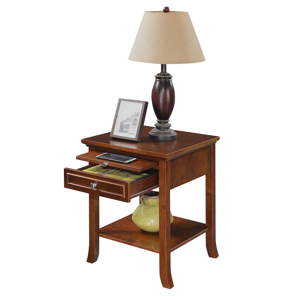 American Heritage Logan End Table with Drawer and Slide. Picture 5