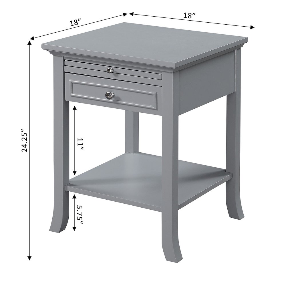 American Heritage Logan End Table with Drawer and Slide. Picture 4
