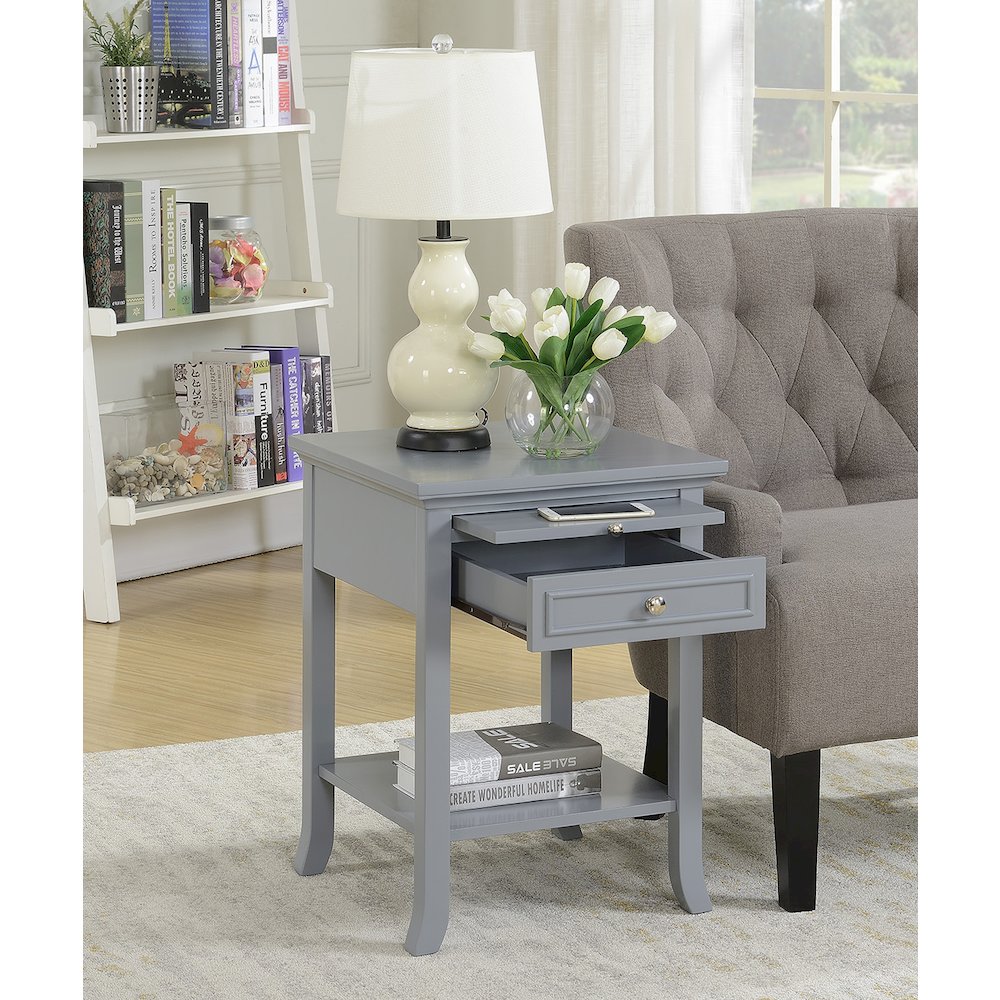 American Heritage Logan End Table with Drawer and Slide. Picture 2