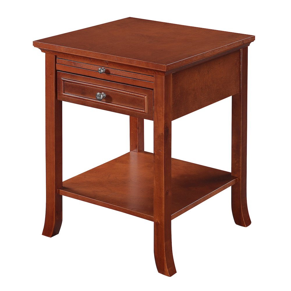 American Heritage Logan End Table with Drawer and Slide. Picture 1