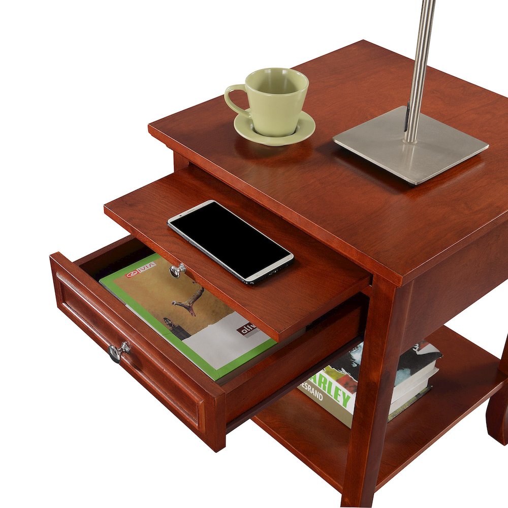 American Heritage Logan End Table with Drawer and Slide. Picture 4