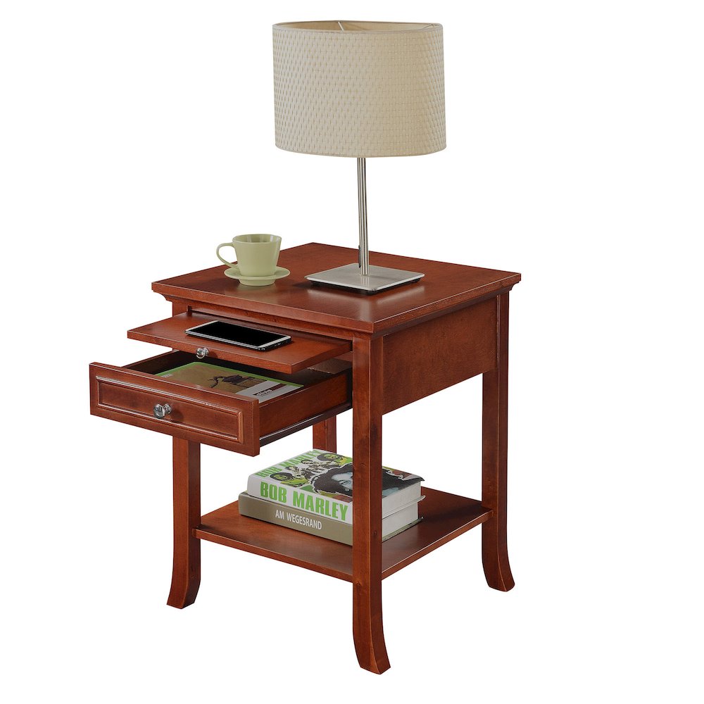 American Heritage Logan End Table with Drawer and Slide. Picture 5