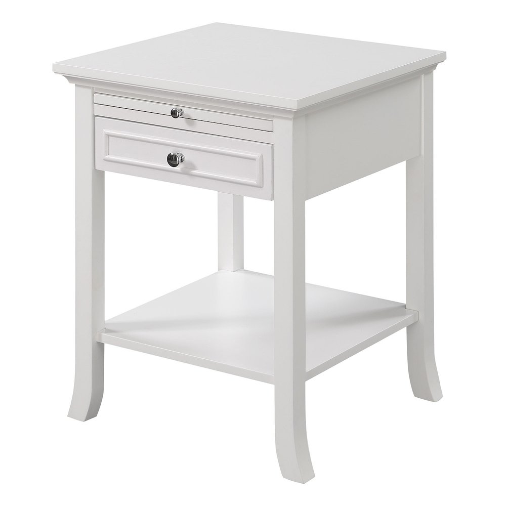 American Heritage Logan End Table with Drawer and Slide. Picture 1