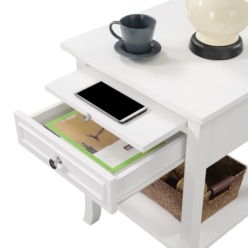 American Heritage Logan End Table with Drawer and Slide. Picture 4