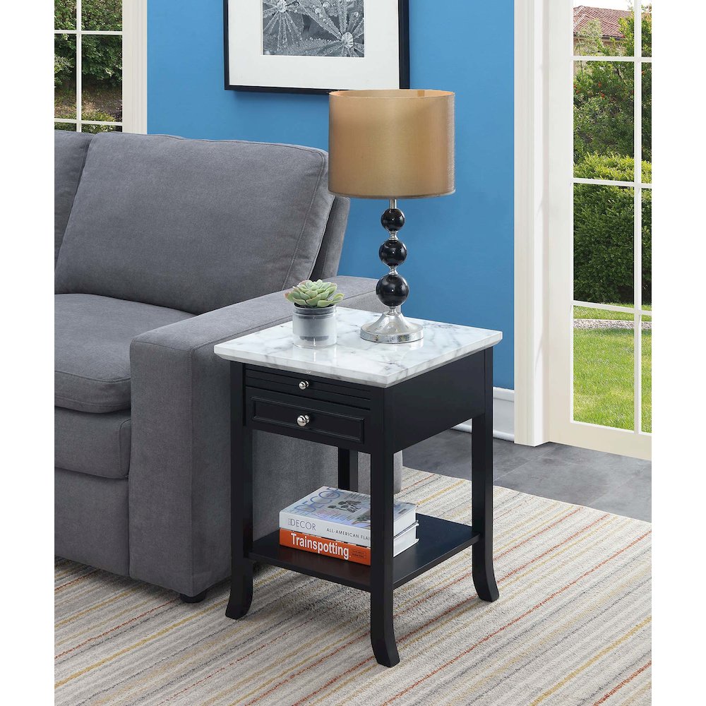 American Heritage Logan End Table with Drawer and Slide. Picture 2