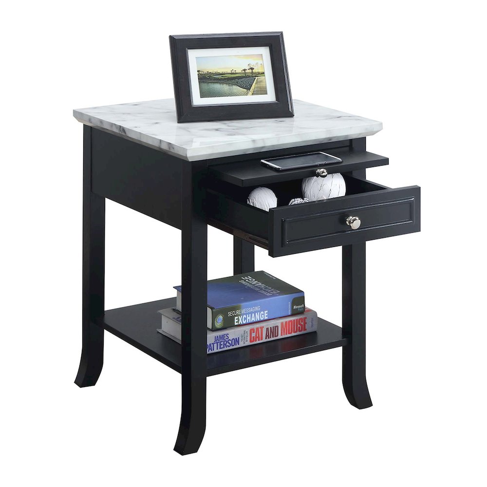 American Heritage Logan End Table with Drawer and Slide. Picture 3