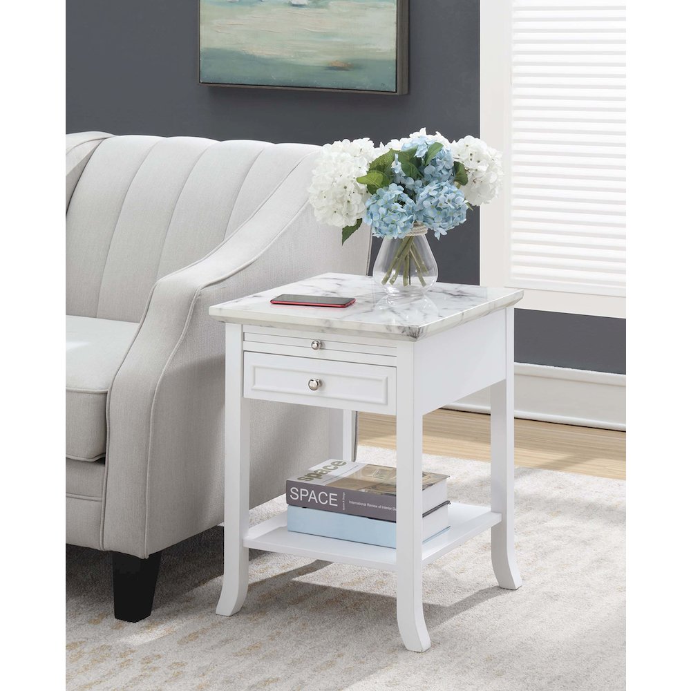American Heritage Logan End Table with Drawer and Slide. Picture 2