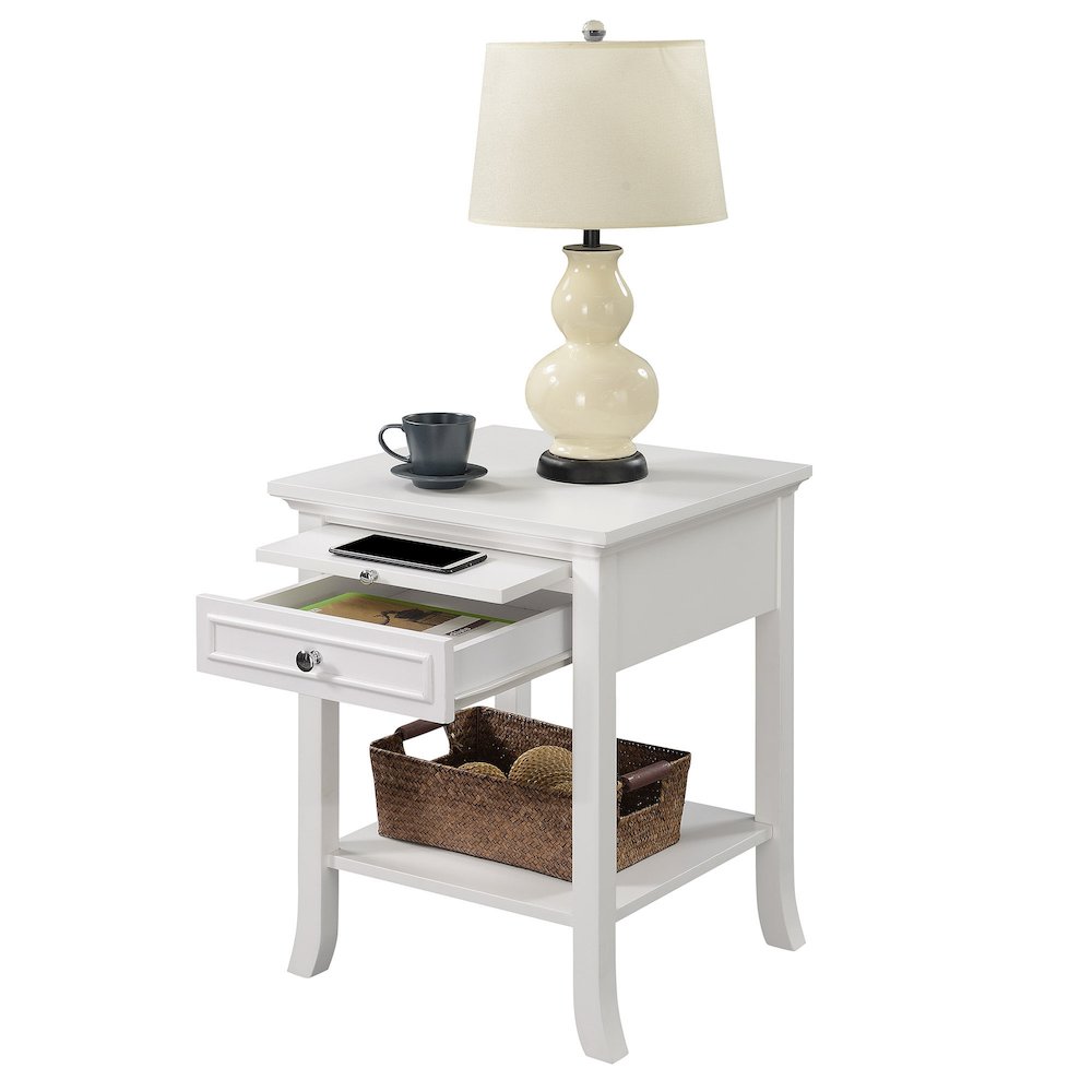American Heritage Logan End Table with Drawer and Slide. Picture 5