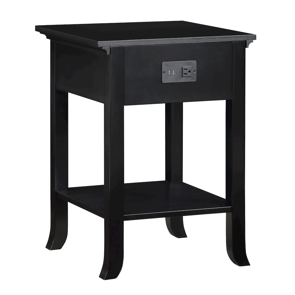 1 Drawer End Table with Charging Station and Pull-Out Shelf. Picture 4