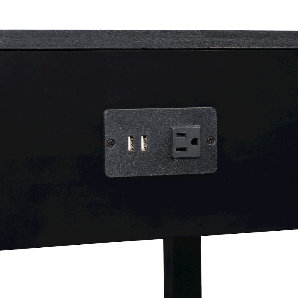 1 Drawer End Table with Charging Station and Pull-Out Shelf. Picture 5