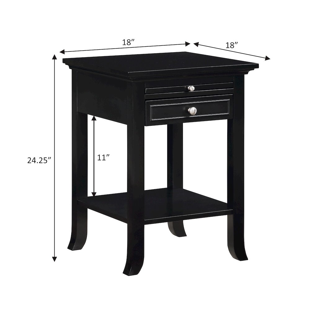 1 Drawer End Table with Charging Station and Pull-Out Shelf. Picture 7