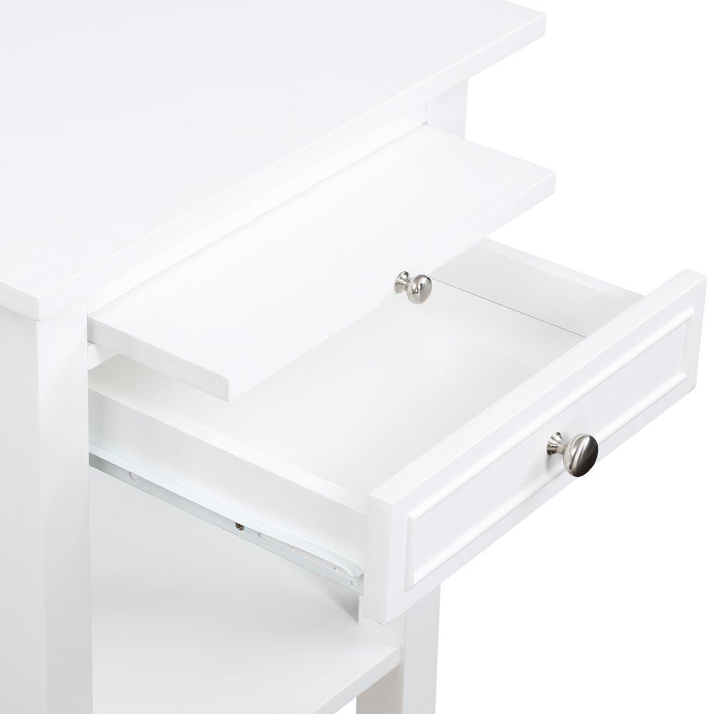 1 Drawer End Table with Charging Station and Pull-Out Shelf. Picture 6