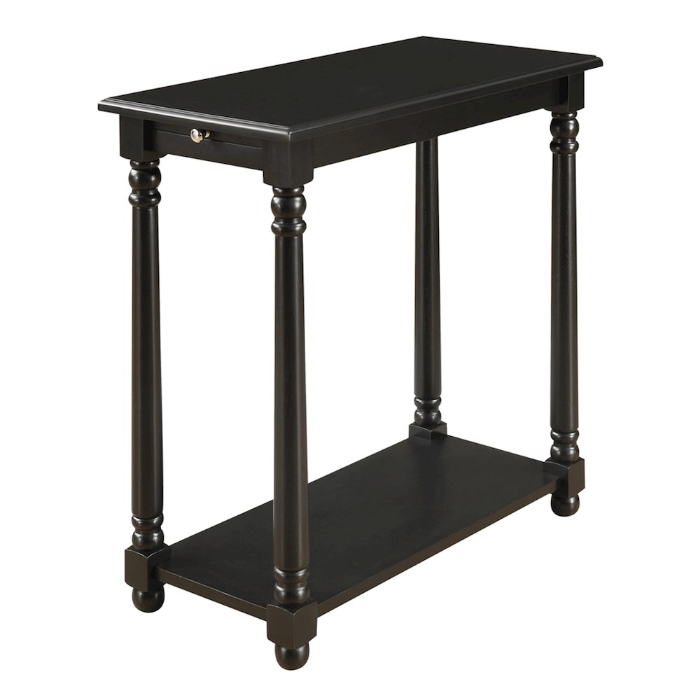 French Country Regent Chairside End Table with Pull-Out Shelf. Picture 1